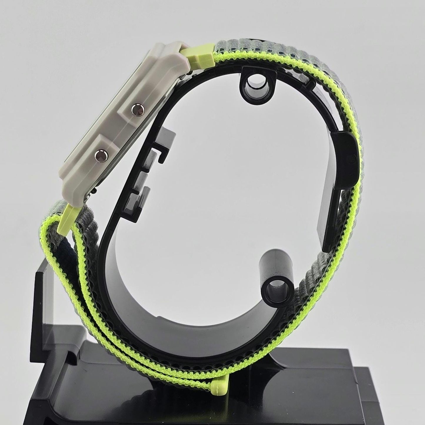 Casio LF20W-8A Modified | POP Lime | With Yellow Tint | Lime and Blue Nylon Loop Strap | Retro Style Watch Gift