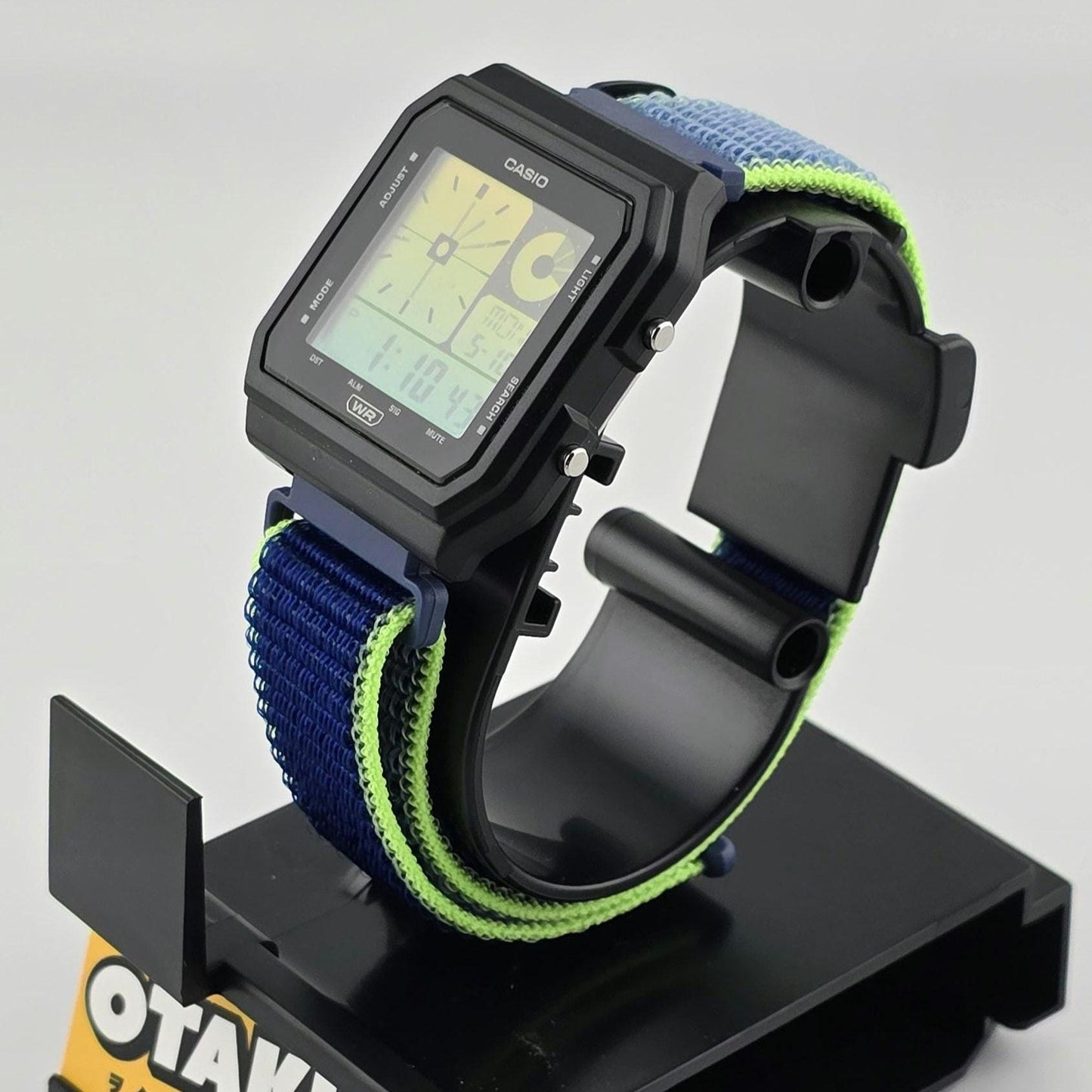 Casio LF20W-8A Modified | POP Ocean Mist | Blue and Green Nylon Loop Strap | Retro Style Watch Gift