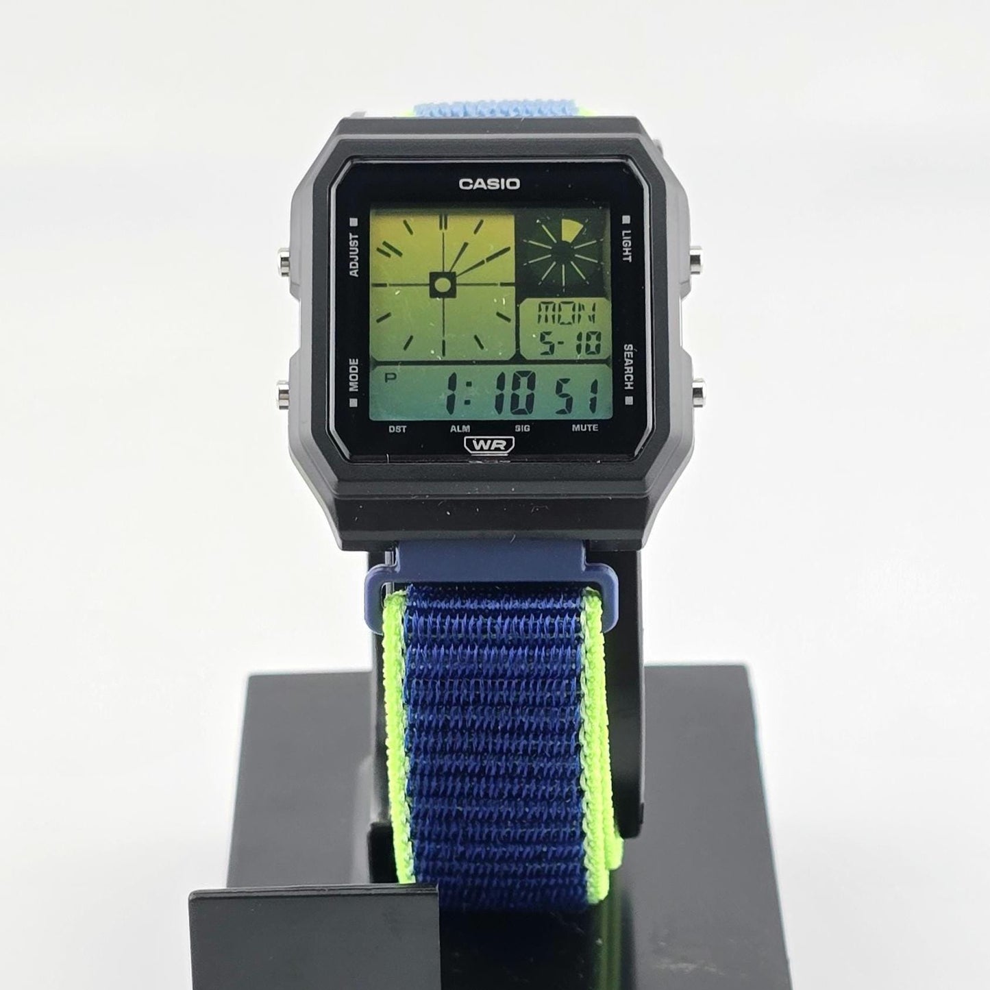 Casio LF20W-8A Modified | POP Ocean Mist | Blue and Green Nylon Loop Strap | Retro Style Watch Gift