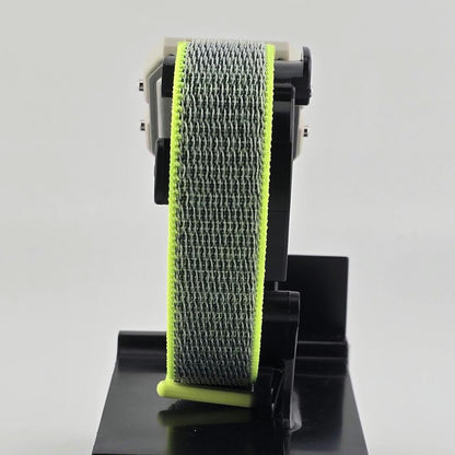 Casio LF20W-8A Modified | POP Lime | With Yellow Tint | Lime and Blue Nylon Loop Strap | Retro Style Watch Gift