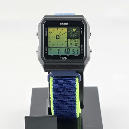Casio LF20W-8A Modified | POP Ocean Mist | Blue and Green Nylon Loop Strap | Retro Style Watch Gift